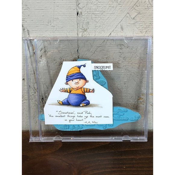 Stamping Bella Snookums, Whinnie The Pooh Quote, Baby Rubber Stamp, baptism, - Picture 1 of 2